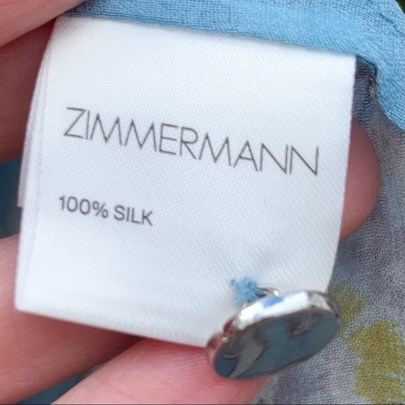 Zimmermann silk floral ruffle blouse - Picture 4 of 5